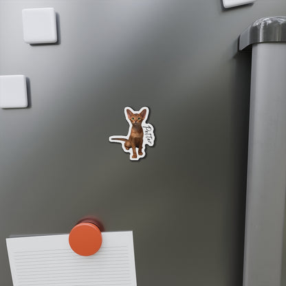Custom Cat Die-Cut Magnet